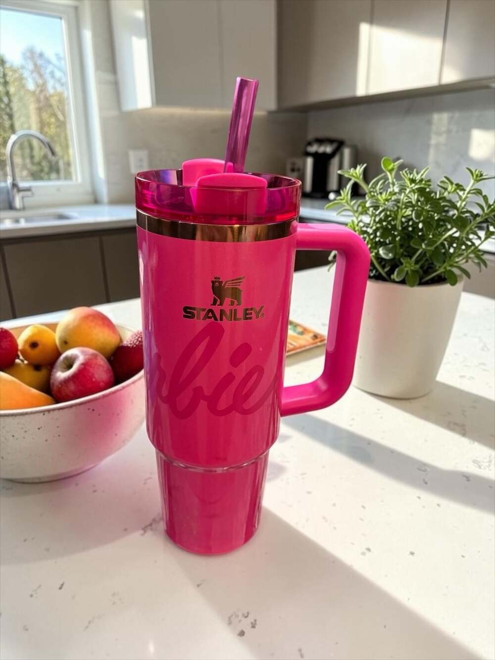 Stanley x Barbie Limited Edition 30oz Quencher H2.0 FlowState Tumbler Barbie Ico